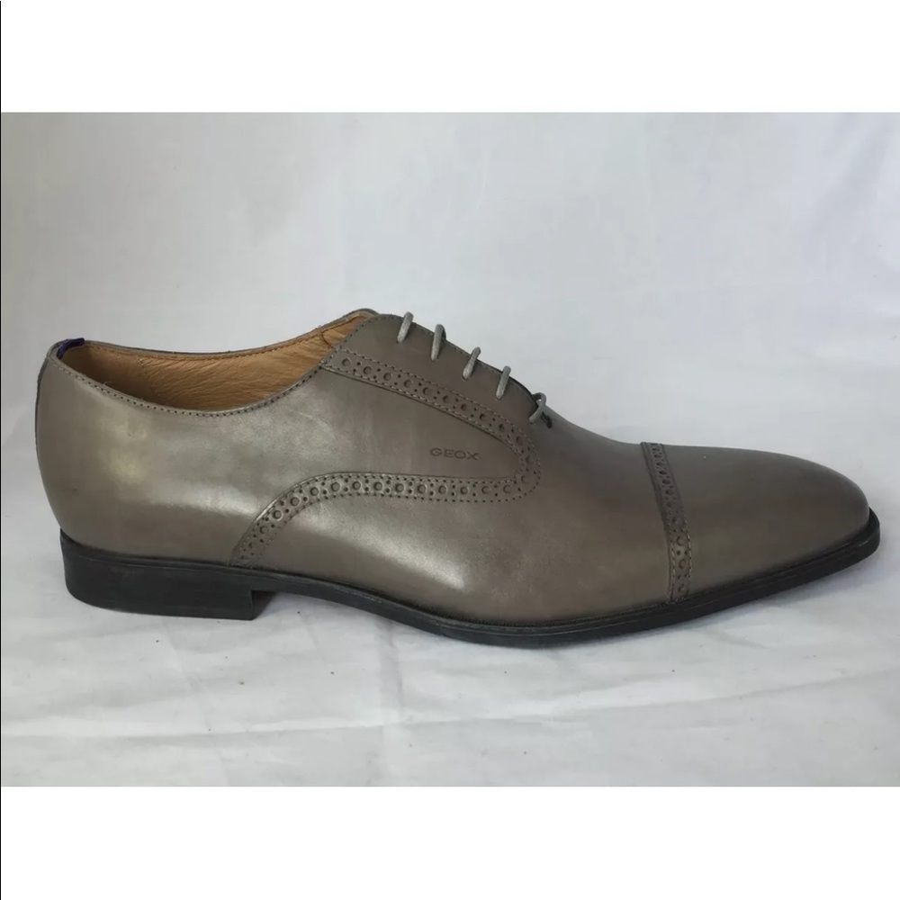 New Geox Respira U New Life E Men Formal Shoes Gray Leather 12